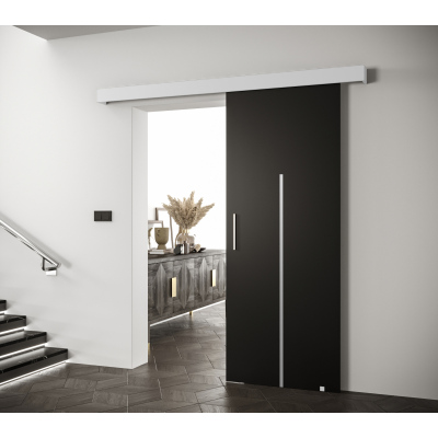 Posuvné dvere so striebornými úchytmi SALOME 10 - čierne / biele
