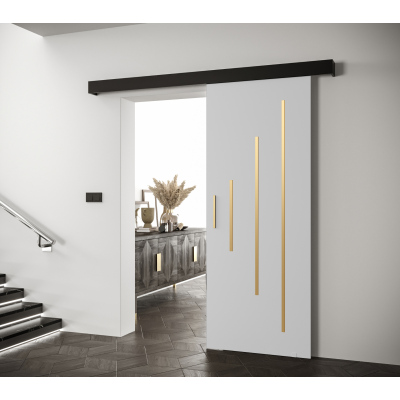 Posuvné dvere so zlatým úchytom SALOME 11 - biele / čierne