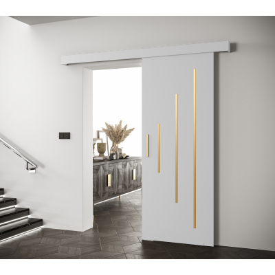 Posuvné dvere so zlatým úchytom SALOME 11 - biele