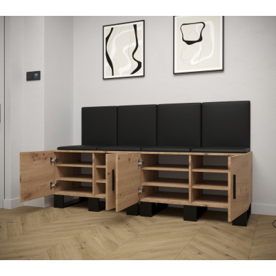Predsieňová zostava RUMIE 20 - dub artisan, béžové panely
