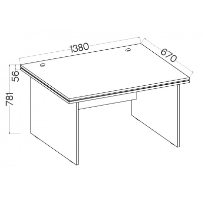 Písací stôl MABAKA 2 - šedý