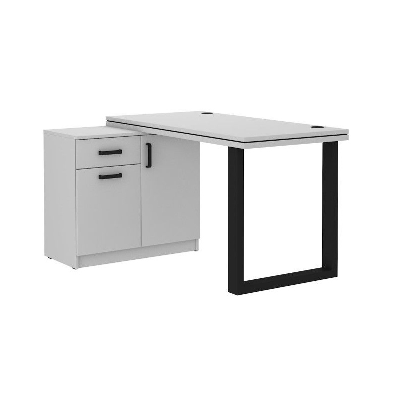 Písací stôl so skrinkou MABAKA 2 - šedý