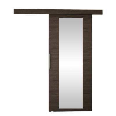 Posuvné dvere so zrkadlom MIRAN 4 - 70 cm, čierne