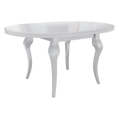 Rozkladací jedálenský stôl 120 cm so 6 stoličkami KRAM 1 - biely / béžový