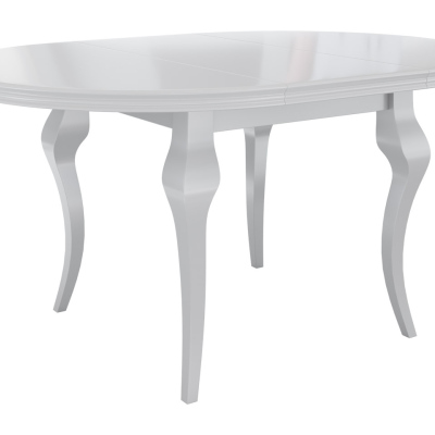 Rozkladací jedálenský stôl 120 cm so 6 stoličkami KRAM 1 - biely / modrý