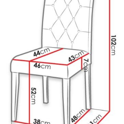 Rozkladací jedálenský stôl 120 cm so 6 stoličkami KRAM 1 - biely / ružový