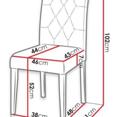 Rozkladací jedálenský stôl 120 cm so 6 stoličkami KRAM 1 - biely / modrý