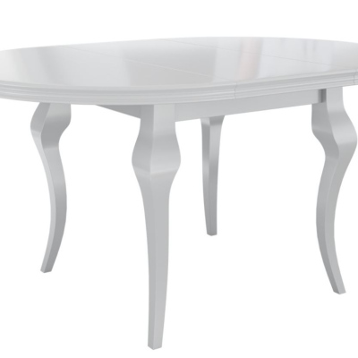 Rozkladací jedálenský stôl 100 cm so 4 stoličkami KRAM 2 - biely / čierny / modrý