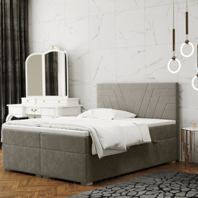 Pohodlná posteľ ILIANA - 200x200, béžová