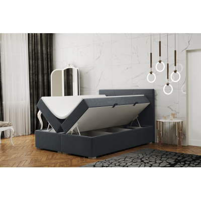 Pohodlná posteľ ILIANA - 200x200, tmavo šedá