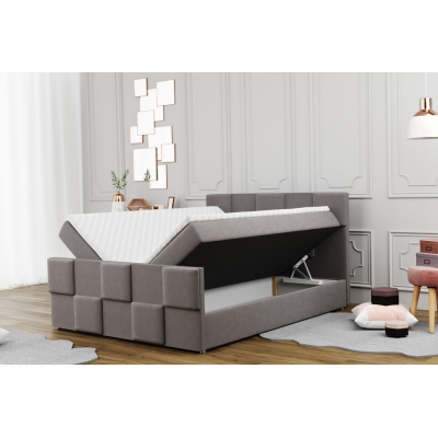 Boxspringová posteľ MARGARETA - 160x200, šedá