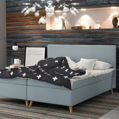 Čalúnená posteľ BLAIRE - 180x200, modrá