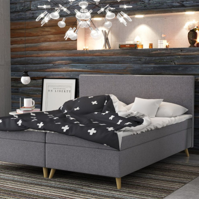Čalúnená posteľ BLAIRE - 180x200, šedá