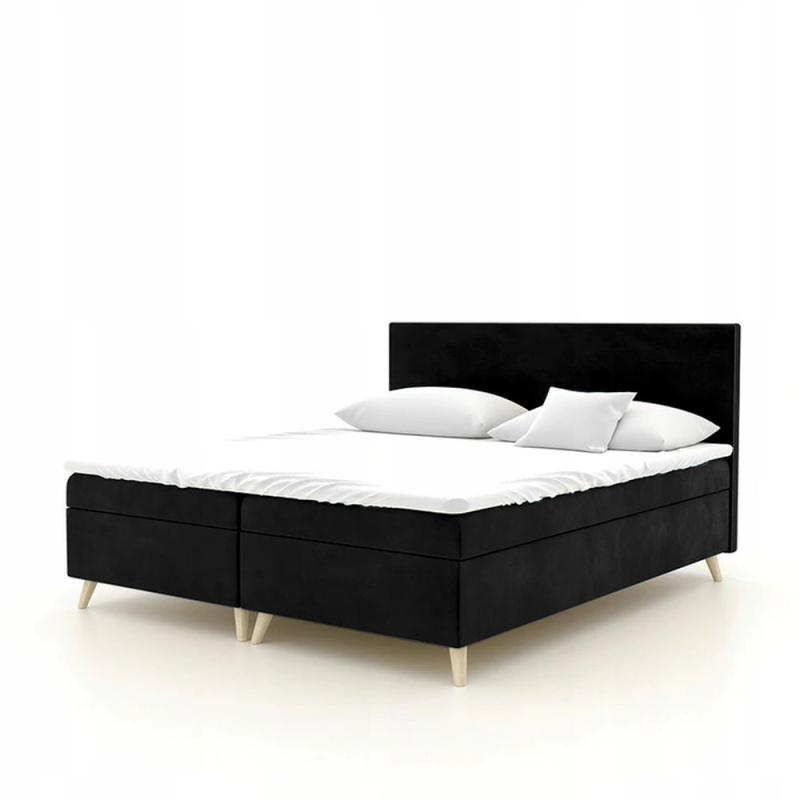 Čalúnená posteľ BLAIRE - 180x200, čierna
