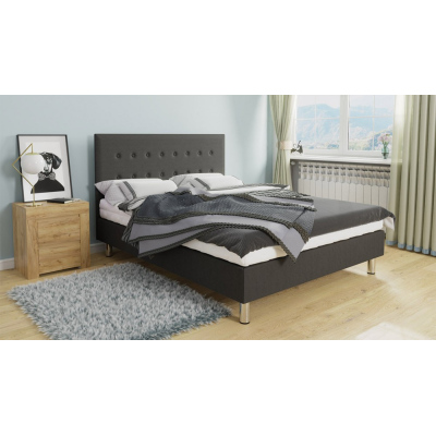 Čalúnená jednolôžková posteľ 120x200 NECHLIN 3 - šedá