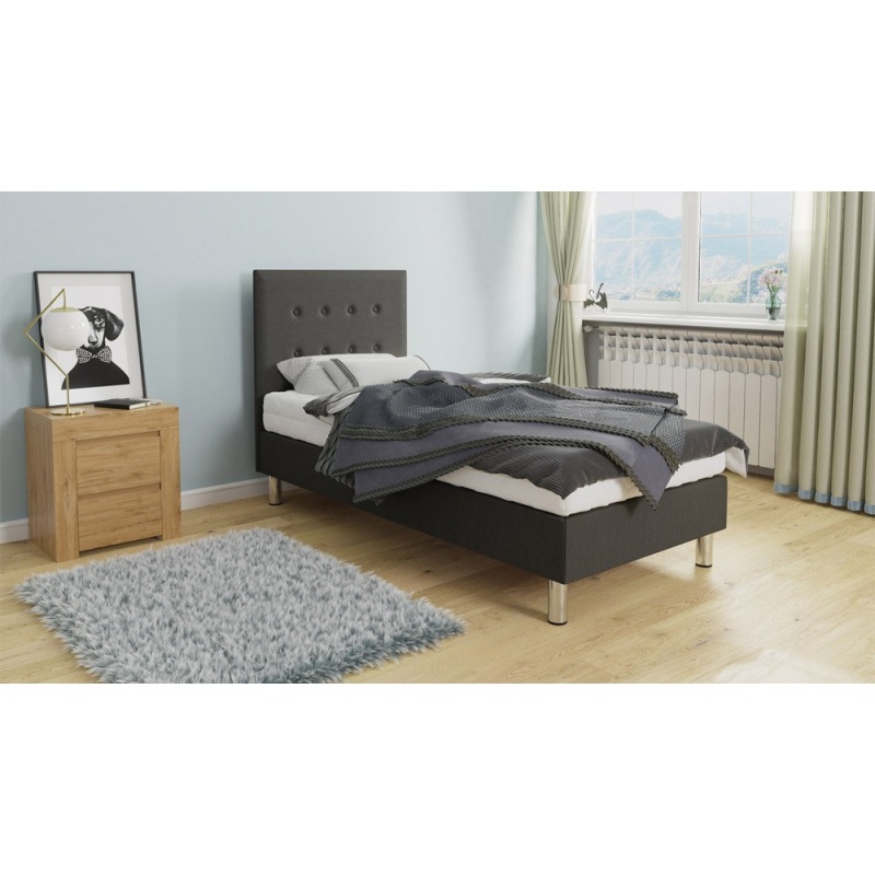 Čalúnená jednolôžková posteľ 80x200 NECHLIN 3 - šedá