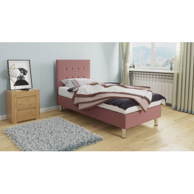 Čalúnená jednolôžková posteľ 80x200 NECHLIN 3 - ružová