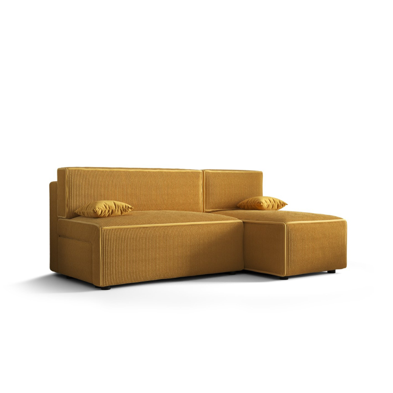 Pohodlná sedačka s úložným priestorom RADANA - žltá