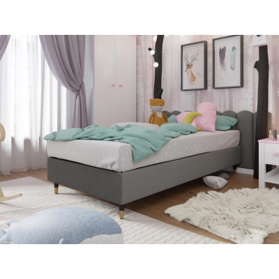 Jednolôžková čalúnená posteľ 80x200 NECHLIN 5 - šedá