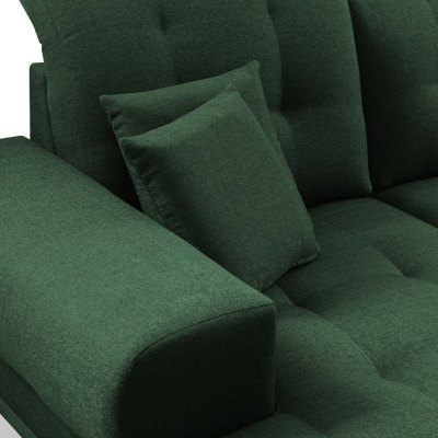 Rohová sedacia súprava s taburetom RURI - zelená, ľavý roh
