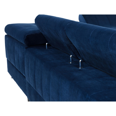 Rohová rozkladacia sedačka s úložným priestorom OKLAHOMA - svetlá šedá, ľavý roh