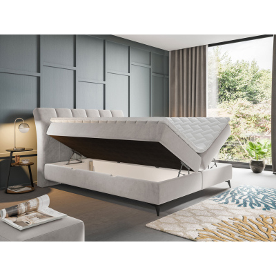Kontinentálna manželská posteľ 160x200 TALLOW - zelená + topper ZDARMA