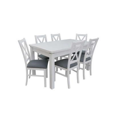 Jedálenský set stôl a stoličky MOVILE 45 - biely / šedý 1