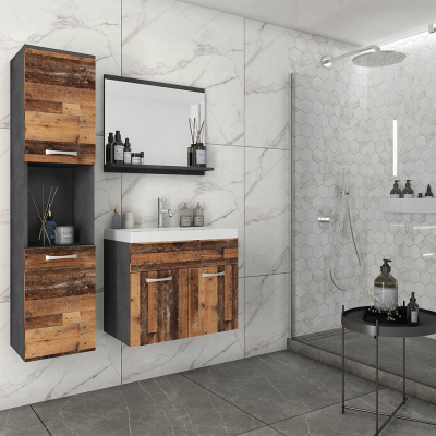 Kúpeľňová zostava s umývadlom ZORAIDA - matera / old style + batéria Economico ZDARMA