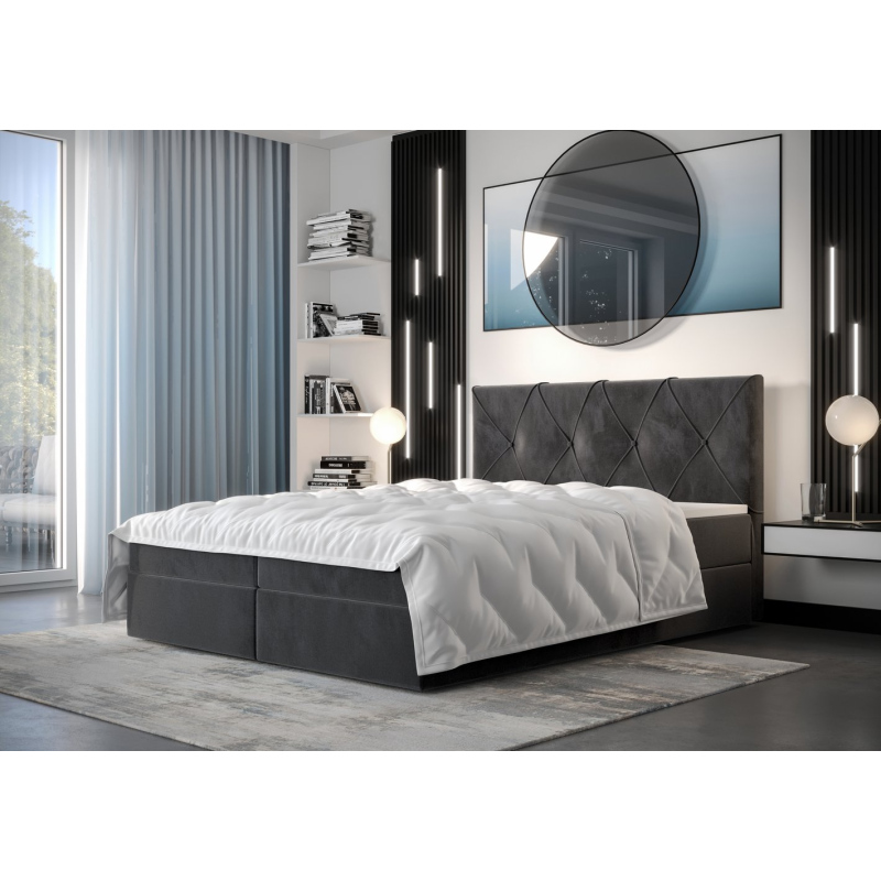 Hotelová posteľ LILIEN - 140x200, šedá