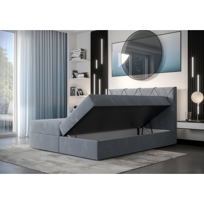 Hotelová posteľ LILIEN - 140x200, tmavo šedá