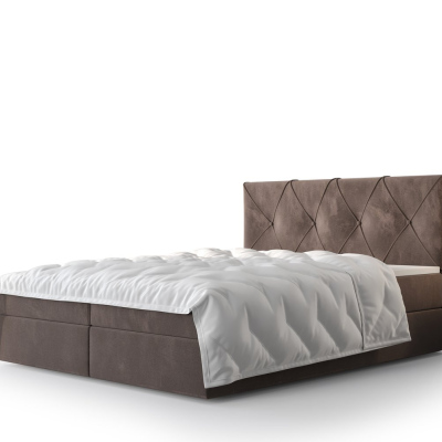 Hotelová posteľ LILIEN - 160x200, tmavo hnedá