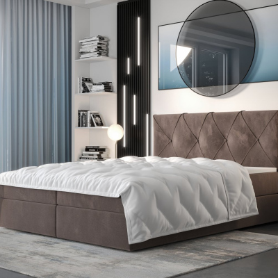 Hotelová posteľ LILIEN - 160x200, tmavo hnedá