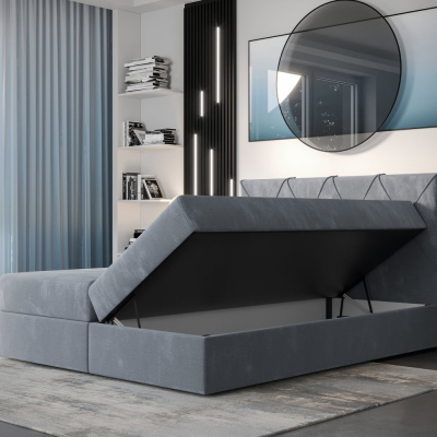 Hotelová posteľ LILIEN - 160x200, modrá