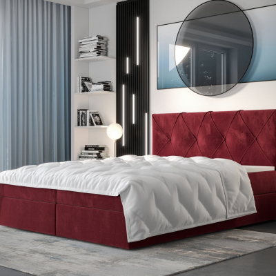 Hotelová posteľ LILIEN - 180x200, červená