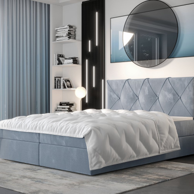 Hotelová postel LILIEN - 180x200, modrá
