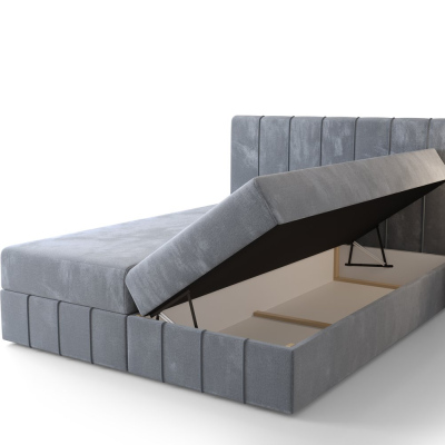 Boxspringová posteľ MADLEN - 160x200, tmavo hnedá
