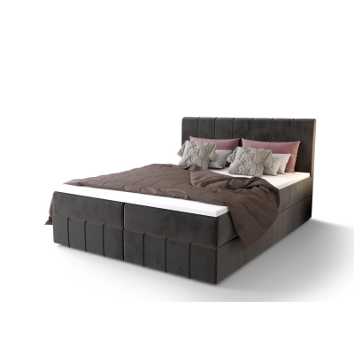 Boxspringová posteľ MADLEN - 160x200, šedá
