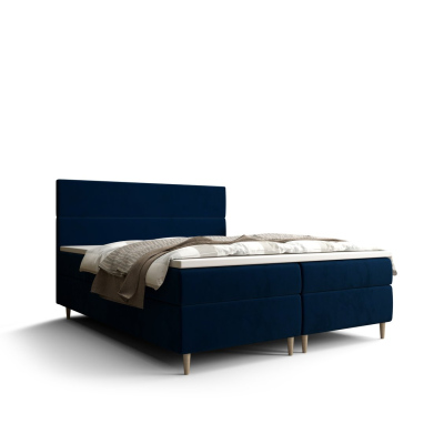 Kontinentálna manželská posteľ ANGELES - 140x200, tmavo modrá