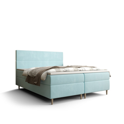 Kontinentálna manželská posteľ ANGELES - 140x200, svetlo modrá