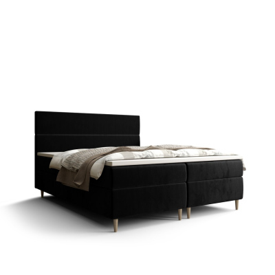 Kontinentálna manželská posteľ ANGELES - 140x200, čierna