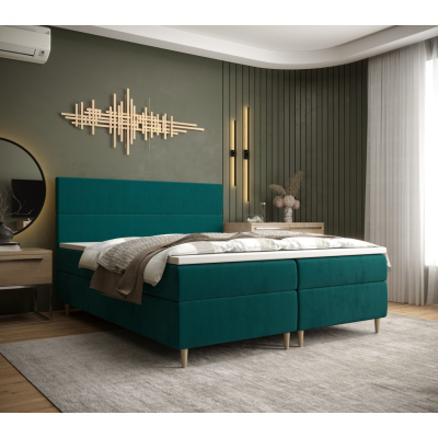 Kontinentálna manželská posteľ ANGELES - 160x200, modrá