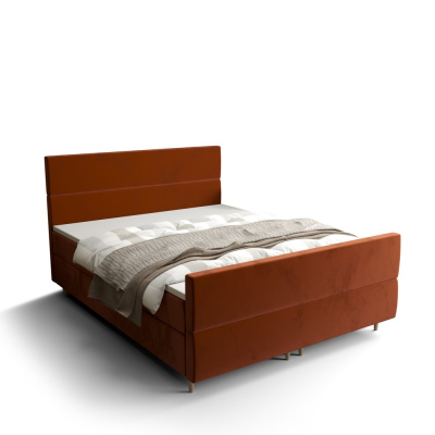 Kontinentálna manželská posteľ ANGELES PLUS - 140x200, oranžová