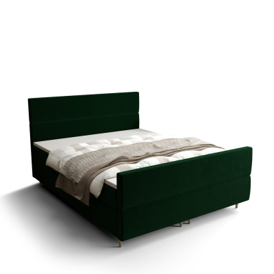 Kontinentálna manželská posteľ ANGELES PLUS - 140x200, tmavo zelená