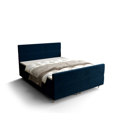 Kontinentálna manželská posteľ ANGELES PLUS - 140x200, tmavo modrá