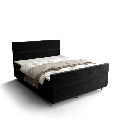 Kontinentálna manželská posteľ ANGELES PLUS - 140x200, čierna