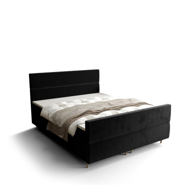 Kontinentálna manželská posteľ ANGELES PLUS - 140x200, čierna
