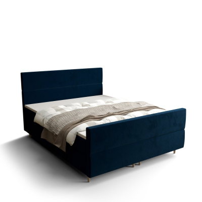 Kontinentálna manželská posteľ ANGELES PLUS - 160x200, tmavo modrá
