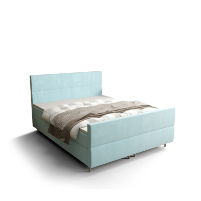 Kontinentálna manželská posteľ ANGELES PLUS - 160x200, svetlo modrá