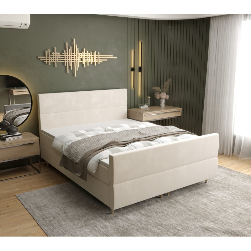 Kontinentálna manželská posteľ ANGELES PLUS - 160x200, béžová