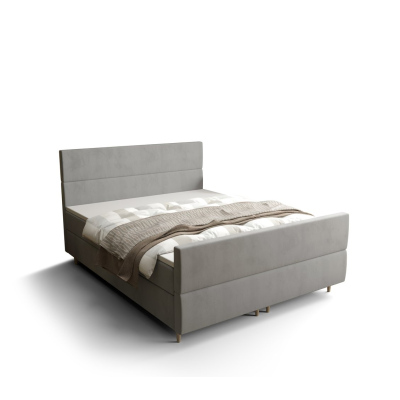 Kontinentálna manželská posteľ ANGELES PLUS - 160x200, svetlo šedá